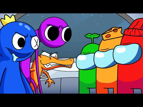 RAINBOW FRIENDS vs. AMONG US! (Cartoon Animation)