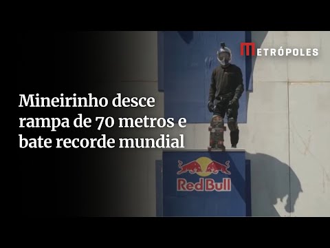 Mineirinho bate recorde de maior "drop" da história do skate