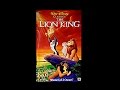 Opening To The Lion King UK VHS 1995