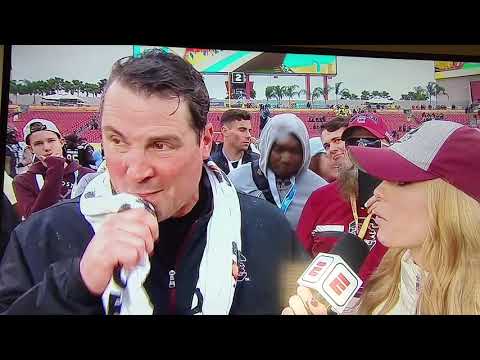 2018 Outback Bowl Carolina Fan Makes funny faces