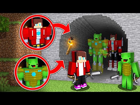 Who Found TRANSFORMERS JJ and Mikey's TUNNEL in Minecraft Challenge - Maizen