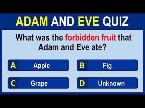 ADAM AND EVE QUIZ  | 25 BIBLE QUESTIONS TO TEST HOW MUCH YOU KNOW ABOUT ADAM AND EVE