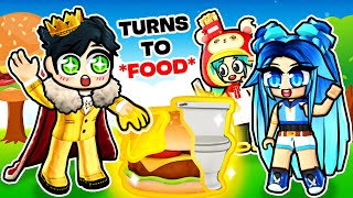 Everything I TOUCH turns into FOOD in Roblox Family!