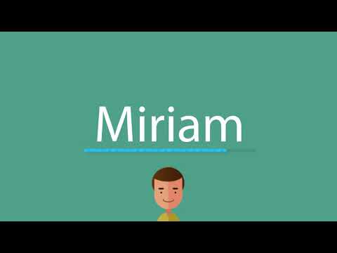 Miriam pronunciation