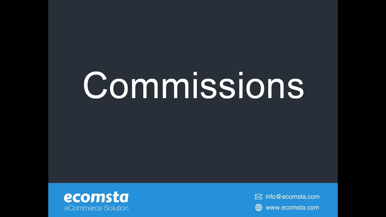 How to create different commission levels in eComsta?