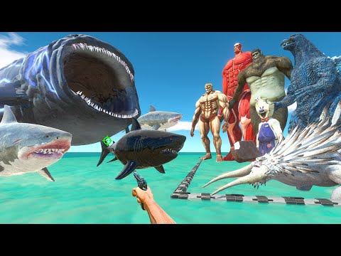 FPS Avatar Rescues All Titans and Ice Monsters and Fights Bloop - Animal Revolt Battle Simulator