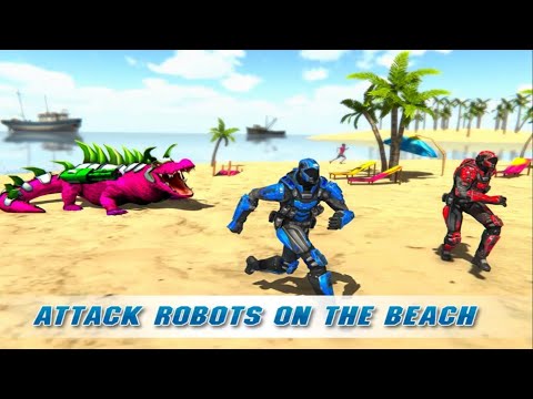 Real Robot Crocodile Simulator - Crocodile Game - Crocodile Attack