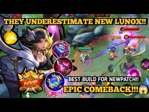 REVAMPED LUNOX EPIC COMEBACK IN SOLO RG!!! FULL GAMEPLAY || MOBILE LEGENDS: BANG BANG