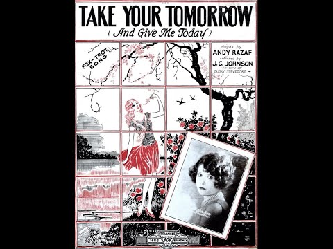 "Take Your Tomorrow" Edwin J. McEnelly's Orchestra 1928