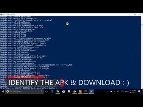 How to download APK from Android using PC, ADB Commands, Sony Xperia XA