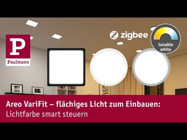Video Teaser für Areo VariFit - flächiges Licht zum Einbauen: Lichtfarbe smart steuern