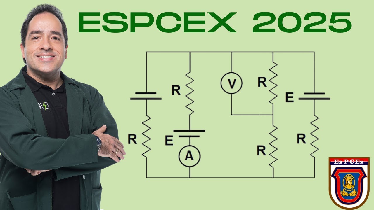 ESPCEX 2025 | No circuito desenhado abaixo, estão representados geradores ideais e cada um com f.e.m