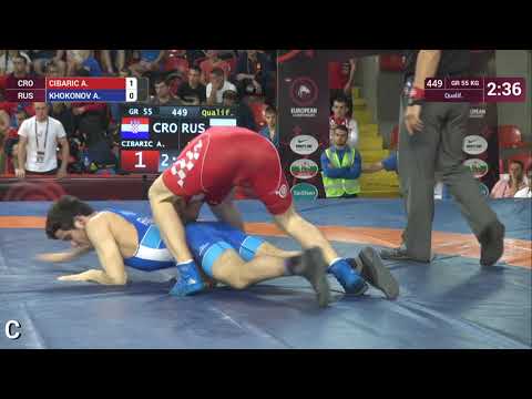 Qual. GR - 55 kg: A. CIBARIC (CRO) v. A. KHOKONOV (RUS)