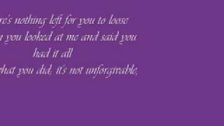 unforgivable - Christina Grimmie lyrics