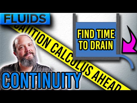 Find Time Taken to Empty a Tank - Continuity Equation Example Problem