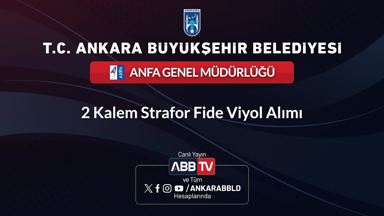 ANFA GENEL MÜDÜRLÜĞÜ - 2 Kalem Strafor Fide Viyol Alımı