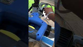 How to release safe lock for Kobalt miter saw