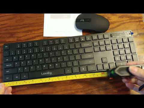 Wireless Keyboard and Mouse Combo, Lovaky 2.4G Full-Sized Ergonomic Keyboard Mouse, 3 DPI Adjustable Cordless USB Keyboard and Mouse, Quiet Click for Computer/Laptop/Windows/Mac (1 Pack, Black) video review thumbnail