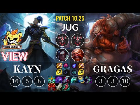 SG-S View Kayn vs Gragas Jungle - KR Patch 10.25