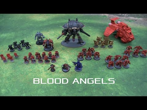 Blood Angels - Entire (ok its not that huge!) Blood Angels army on the table