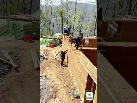 An ancient technique for building houses with rammed earth