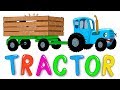 THE BLUE TRACTOR | IN THE FIELDS | Nursery rhymes and kids songs