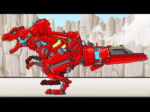 Dino Robot Tyranno Red + Dino Robot Battlefield + Battle Arena + Dino Robot Fortress + Jump 2