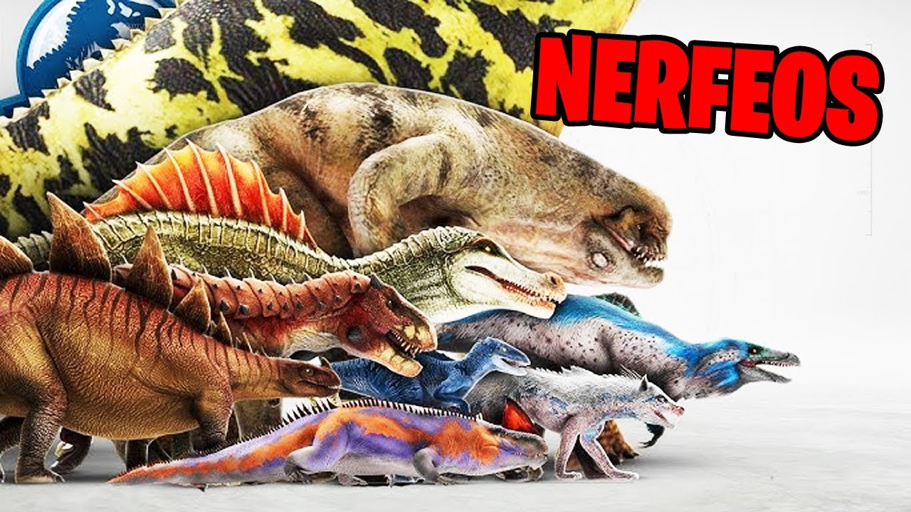 NERFEOS a SPINOTOPS, AMPELOREX, ATROMOLISTIS... y REGALO por DESAFIO Jurassic World Alive