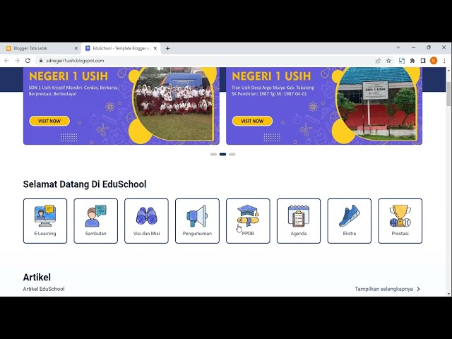 Edu School - Template Blogger untuk Sekolah