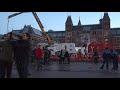Timelapse: de beroemde 'I Amsterdam'-letters worden weggehaald