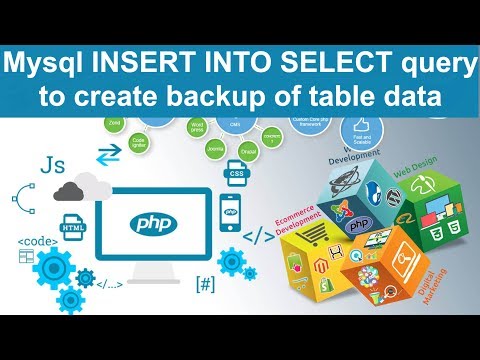 php tutorial in hindi Mysql INSERT INTO SELECT query to create database copy