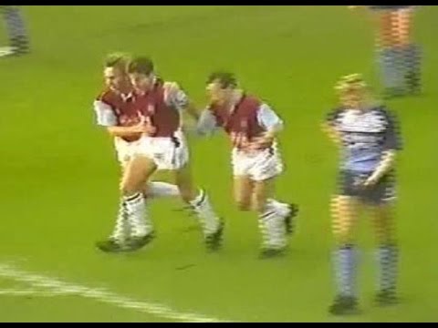 West Ham Utd v Middlesbrough 1989-90 SLATER DICKS GOAL