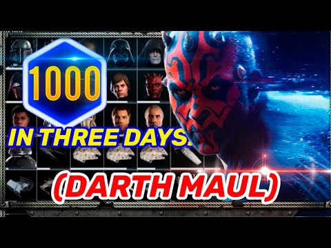 How To MAX Darth Maul In THREE DAYS (or less)