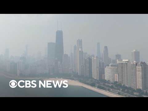 Watch: Wildfire smoke blankets cities across U.S., Canada