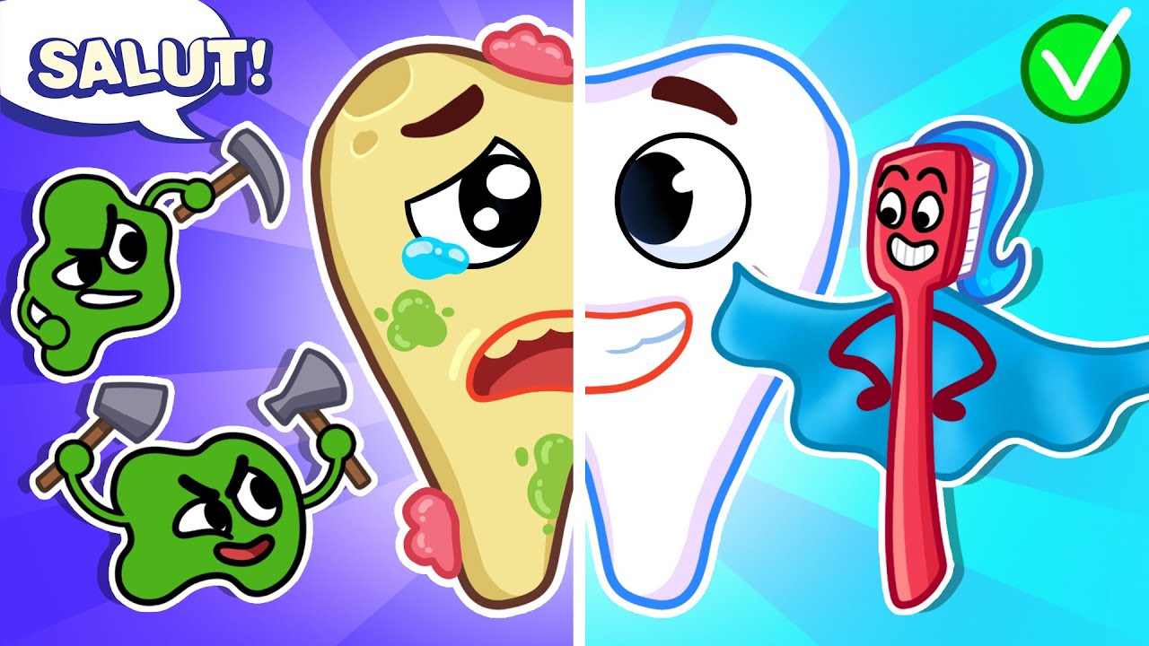 🦷🍭 Oh non ! Sparkle a mal à la dent ! 🪥 Habitudes saines et autres histoires pour enfants et famille