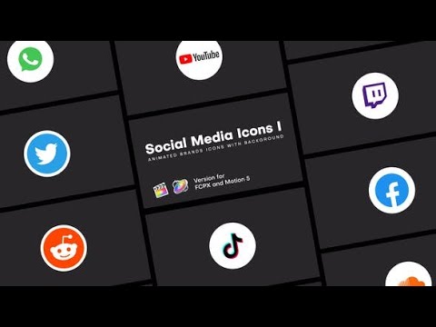 Apple Motion Template: Social Media Icons I | FCPX