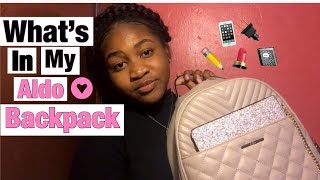 Whats In My SUPER CUTE 💜Aldo Backpack 2k18|Miyah Elani