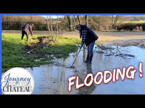 FLOODING at the CHATEAU and DIGGING a TRENCH - Journey to the Château de Colombe, Ep. 65