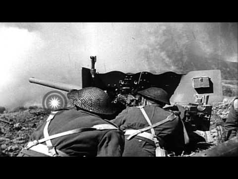 Soldiers of 2nd New Zealand Division at the Battle of Monte Cassino, Italy, in WW...HD Stock Footage