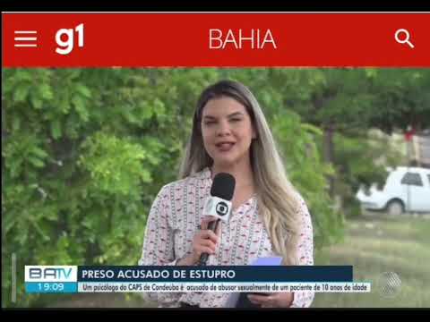BA TV em Condeuba em notícia de abuso de menor