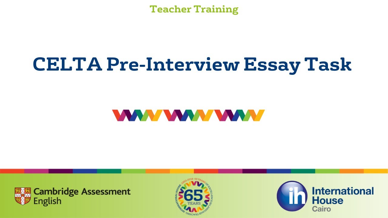 CELTA Pre-Interview Essay Task
