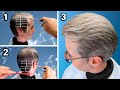Basic Mens Scissor Cut Step By Step Tutorial Business Haircut