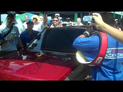 Pipo Sanchez Bass Race 59.9 class Breaks Windshield