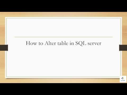 How to alter table in SQL server- part 8
