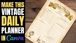 Vintage Daily Planner Design in Canva | Aesthetic & Practical