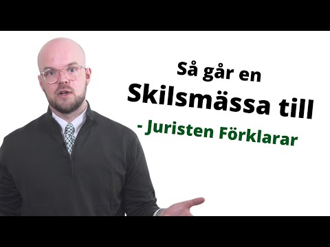 Skilsmässa | Så går det till när man skiljer sig | Juristen Förklarar