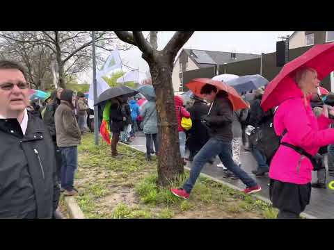 Life von der letzten „Free Michael Ballweg-Demo“ aus Stuttgart-Stammheim am 16. April 2023 Teil 4