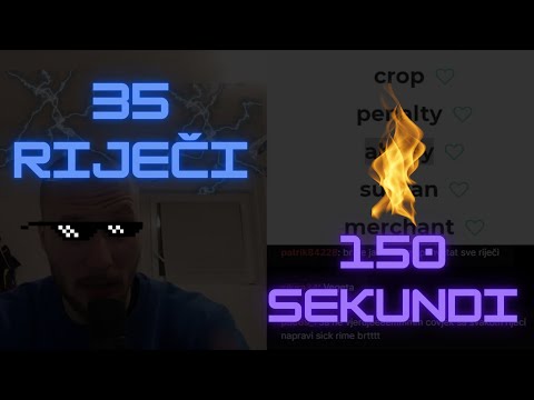 Freestyle - 35 riječi u 150 sekundi (cca)