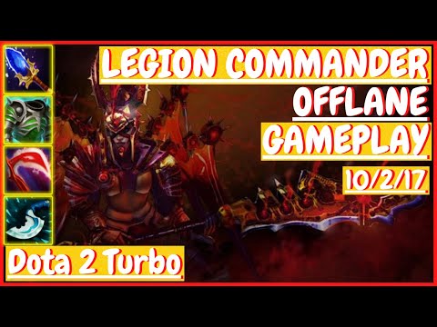 Legion Commander 10/2/17 [OFFLANE] [Gameplay DOTA 2 Turbo] 7.32