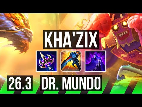KHA'ZIX vs DR. MUNDO (JGL) | 66K damage, Good KDA: 20/2/12 | EUW Master | 26.3